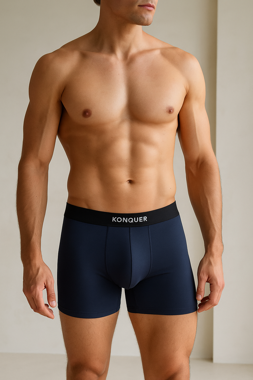 Konquer AirGlide Boxer Brief - Premium Komfort i 1 pakning Navy